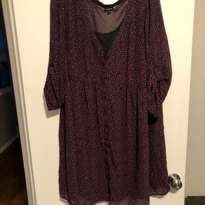 Leopard print long sleeve dress